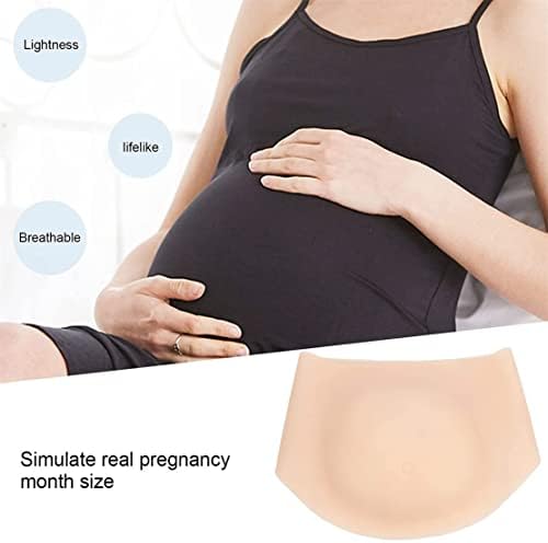 Silicone Realistic Artificial Fake Belly Simulation Fake Pregnant Belly,Real Feel Soft Silicone False Tummy Bump,AntiShake Fake Belly Props for Actor Performance Photography,8-10monthstwins