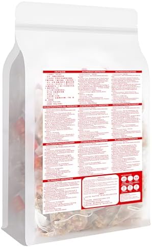 Plant Gift Longan Goji Berry Tea Bags 10.58oz (6g*50bags), Dried Longan, Wolfberry, Rose, Hongzao Chinese Pure Nature, Health Care Mixed Tea, Combination of Floral Tea 300g 桂圆枸杞茶