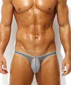 Men's Sexy Low Rise Briefs See-through Ice Silk Bikini Soft Sheer Bulge Pouch Underwear