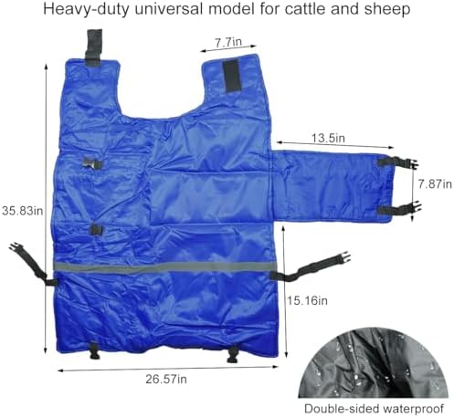Calf Blanket Calf Coat Calves Warming Blanket, Windproof and Insulated Design, Thickened Belly and Neck Ultimate Protection Adjustable Size Calf Jacket for Complete Warmth and Comfort