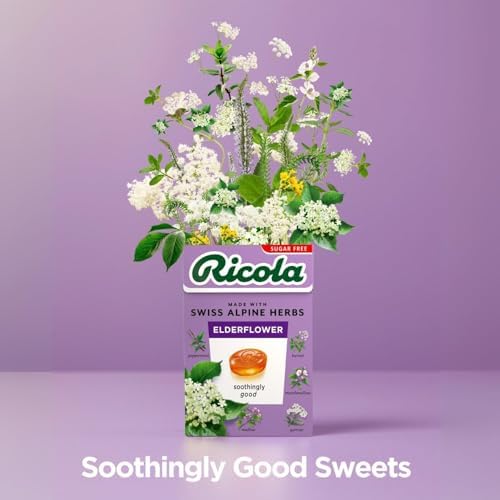 Ricola Sugar Free Elderflower Flv Candy Box 20 Pack