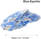 Apengshi Blue Kyanite Raw Crystals 2PCS Natural Rough Rocks Healing Crystal and Stones DIY Raw Stones Meditation Fountain Garden Home Decor