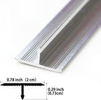 Trimold 3Pcs Aluminum T Molding Trim & Floor Transition Strips, Flat Divider Strip for Door Threshold and Joining Flooring Gaps of Laminate Planks Tile (2.9Ft x 0.8In, Matte Silver)