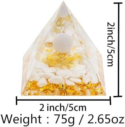 AierCrystal Natural Mineral Crystal Pyramid Energy Healing Meditation Aid Feng Shui Protection Home Decor Versatile Gift Option(2inch Pyramid White Agate)