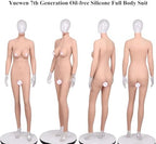 7th Generation Oil-free Silicone Body Suit Breastplate for Crossdresser Can Insert And Pee Breast Plate Body Suit