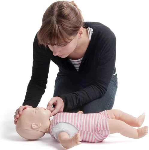 Infant CPR Manikin, Baby Airway Obstruction Choking First Aid Training Model with Bag and Product Manual for Educational Teaching Research