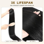 16A Raw Straight Bundles Human Hair 1 Bundle,24 Inch,Triple Lifespan,Burmese Virgin Remy Hair Extensions,No Tangle Shedding