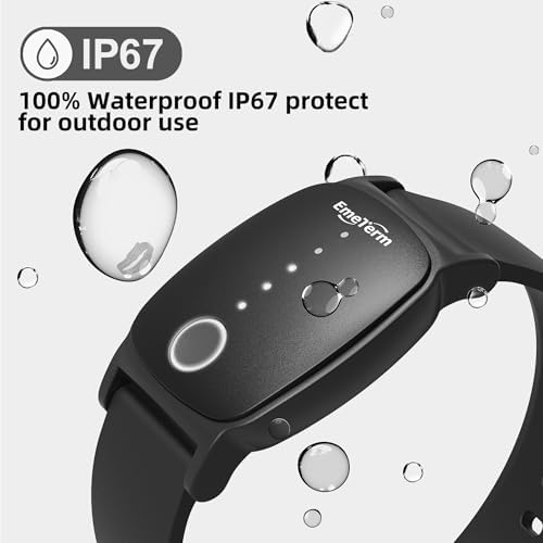 EmeTerm Explore Classic FDA-Cleared Anti-Nausea Wristband IP67 Waterproof Morning Motion Sickness Relief Band Rechargeable Classic Strap Design Drug Free Non-drowsy Without Side Effects Galaxy Black