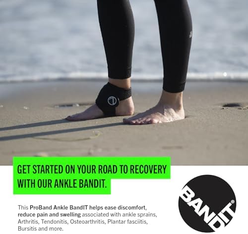PROBAND The Ankle BandIT, One Size Fits Most, Compression Ankle Wrap, Reduce Pain, Tendonitis, Buritis, Ankle Sprain, Osteoarthritis, Plantar Fasciitis, Synovitis