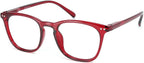 JiSoo Reading Glasses Women 2.5 Stylish Designer Readers 2.5, Womens Reading Glasses 2.5+ with Spring Hinge, Red
