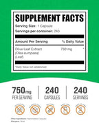 BulkSupplements.com Olive Leaf Extract Capsules - Olive Leaf Supplement, Olive Leaf Capsules - Immune Support, Gluten Free, 1 Capsule per Serving, 240 Veg Capsules (Pack of 1)