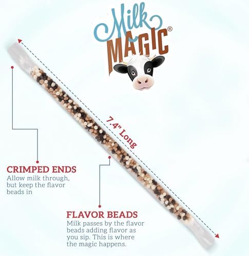 Milk Magic Chocolate Milk Flavoring Straws - Box of 24 Milk Straws