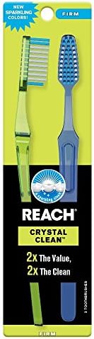 REACH Crystal Clean Value Count Toothbrushes, Firm, 2-Count