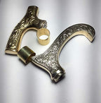 2 Pic Golden & Silver Handle Walking Stick for Men and Women