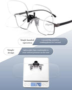 LUFF Anti-Blue Clip On Reading Glasses Can Flipped Reader for Women/Men