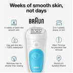 Braun Epilator Silk-épil 5 5-810, Hair Removal Device, Epilator for Women, Shaver & Bikini Trimmer, Cordless, Rechargeable, Wet & Dry