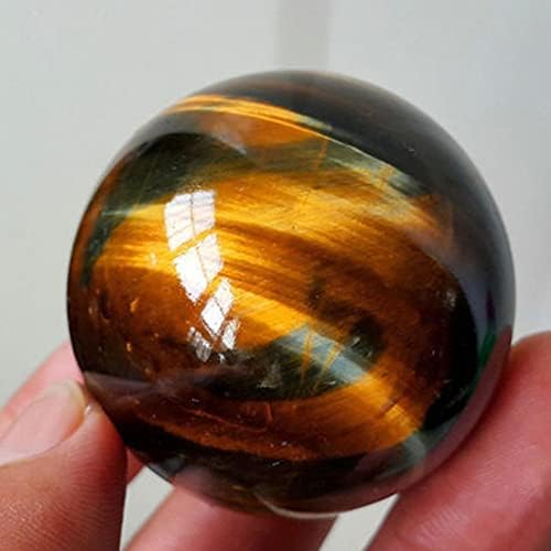 Dark Yellow Asian Rare Tiger Eye Quartz Crystal Healing Ball 20-22mm Sphere Beads Health Innovation Safety Stone (Color : Picasso Stone, Size : 20mm)