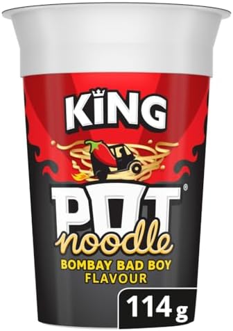 Pot Noodle Bombay Bad Boy King Pot Vegetarian quick to make noodles 114 g