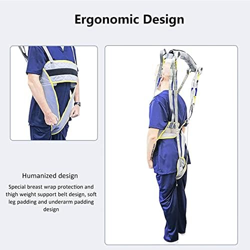 Patient Lift Slings Belt, Standing Walking Aids Moving Assist Hoist Gait Walking Straps Harness Medical Full Body Strap Belt Supports Leg Trainers