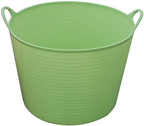 Little Giant® Poly/Rubber FlexTub Bucket | Ultra Durable & Versatile Farm Tub | Plastic Synthetic Gardening Tub (1, Lime Green)