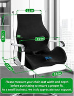 Ergonomic Memory Foam Seat Cushion for Office Chair, Car Seat, Dining, Gaming Chair & Wheelchair, Full Back & Lumbar Support Pillow One Piece, Back Pain Relief, Coccyx, Tailbone & Sciatica Pain Relief