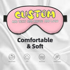 Custom Sleep Mask Add Your Design Personalized Eye Mask with Your Text Logo Photo for Men & Women Customized Masks for Gifts Pink