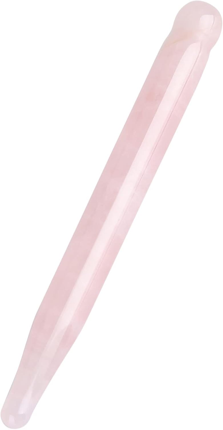 ZJchao Massage Stone Wand Massage Stick, Jade Massage Crystal Wand Gua Sha Scraping Massage Tools Guasha Beauty Tool for Skin Rejuvenation Jade Stone Massage Wand ()