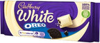 Cadbury Oreo White Chocolate Bar, 120 g, white chocolate with a delicious Oreo filling