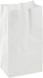 Karat 4lb Paper Lunch Bags - White, 2,000 Count - Versatile Paper Bags for Small Business, Snacks, Popcorns or Party Favor - Sturdy, Self-Standing, Reusable