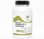 Natural Vitamin K-1 Phytonadione 100mcg ~ 100 Capsules - No Additives ~ Naturetition Supplements