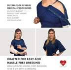 Uni-Sex Shoulder Surgery Recovery and Rehab Shirt with Discreet Shoulder Snaps