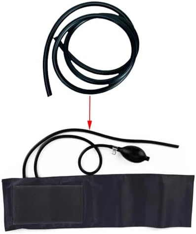 2 Pack Manual Blood Pressure Air Hose Replacement 3FT Rubber Tube Air Tubing for Aneroid Sphygmomanometer Professional Blood Pressure Monitor Cuff Set Adult Arm