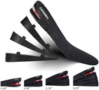 Height Increase Insole, 4-Layer Heel Shoe Lift with Air Cushion Elevator Kits Inserts (ONE Pair) for Men & Women Taller Insoles 1.2" to 3.5” Variable Height