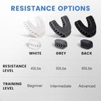 9PCS Jaw Exerciser for Men & Women, 2 Model Set with 3 Resistance Levels Silicone Jaw Toner for Beginner, Intermediate & Advanced Users, Jawline Exerciser (White/Grey/Black)