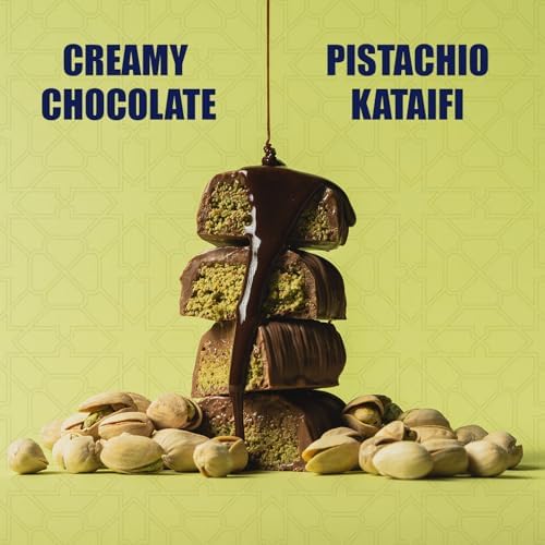 Lovetta Dubai Chocolate Bar Pistachio Knafeh - Luxury Rich Milk Chocolate, Individually Wrapped Fresh, Premium Pistachio Cream Kataifi Filling (1 Pack)
