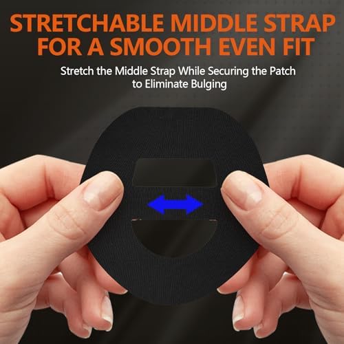 Omnipod 5 Adhesive Patches 30pcs - Waterproof Overpatches With Strap Pre-Cut Sweatproof Sensor Tape (Black)