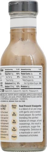 BRIANNAS - Home Style Real French Vinaigrette Dressing – Fine Salad Dressing made with Premium Ingredients - Gluten Free, Kosher, No Sugar, & Vegan Dressing - 12 oz. Bottle (Pack of 2)