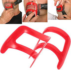 Healifty Goatee Shaving Template Shaping Edge Up Tool for Goatee Trimming Lineup Beard Grooming Kit for Men Barber Supplies 2pcs
