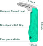 Multifunction Car Handle Assist for Elderly, Seniors, Handicapped - 3-in-1 Automotive Door Assist Handle with Emergency Window Breaker & Safety Whistle, Mobility Aid Car Door Helper (Mint Green)