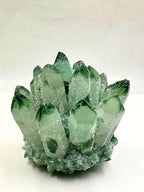 Natural Green Quartz Crystal Cluster - Large Raw Green Stone Specimen, Rough Quartz Mineral Geode for Home Decor, Office Ornament & Crystal Collection