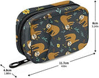 Sloth Pill Case 7-Day Travel Pill Organizer Box with Zipper Closure for Vitamins, Medication and Supplements