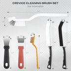 Navatiee 14PCS Crevice Cleaning Brush Set, Hard Bristle Scrub Brushes for Deep Cleaning Grout & Sink, Multifunctional Crevice Cleaning Tool for Bathroom Kitchen Corners, Bottle, Teapot, Blender