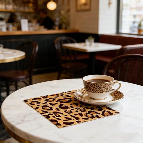 20-Pack Leopard Print Paper Napkins Disposable,Animal Print Luncheon Napkins for Jungle, Safari, Zoo Themed Birthday Party Decorations