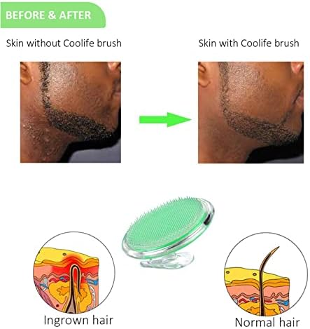 Coolife Ingrown Hair Remover, Razor Bumps Keratosis Pilaris KP Repair Brush, After Shave or Wax Exfoliator for Face, Bikini, Legs, Arms - Fascia, Cellulite Blast Massager Tool for Men and Women