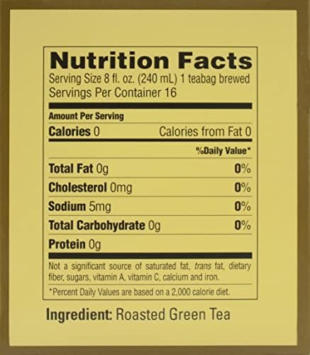 Yamamotoyama Hojicha Green Tea, 16 Count (Pack of 6) - Packaging May Vary