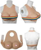Silicone Breasts Forms, Silicone Fake Breastplate B-G CUP Silicone Filled Fake Boobs for Crossdressers Drag Queen