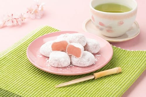 Sakura Mochi Premium Traditional Japanese Rice Cakes, 130g, Soft Chewy Wagashi Food Sweets Estala