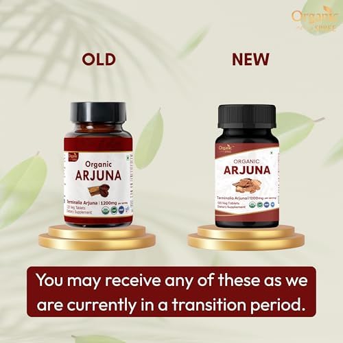 Arjuna 120 Tablets – USDA Organic Terminalia Arjuna Supplement – Supports Heart & Cardiovascular Health*