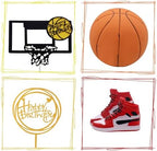 Basketball Cake Toppers 17pcs Basketball Star Themed Cake Decorations for Boy Sport Cake Topper Party Decorations Supplies