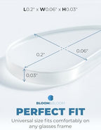 Eyeglass Nose Pads 6 Pairs – Clear Silicone Anti-Slip Stick-On Pads for Glasses, Sunglasses – Adhesive – BLOOM & BLOOM
